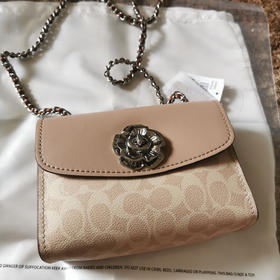 Coach parker18cm 奶茶/啡花