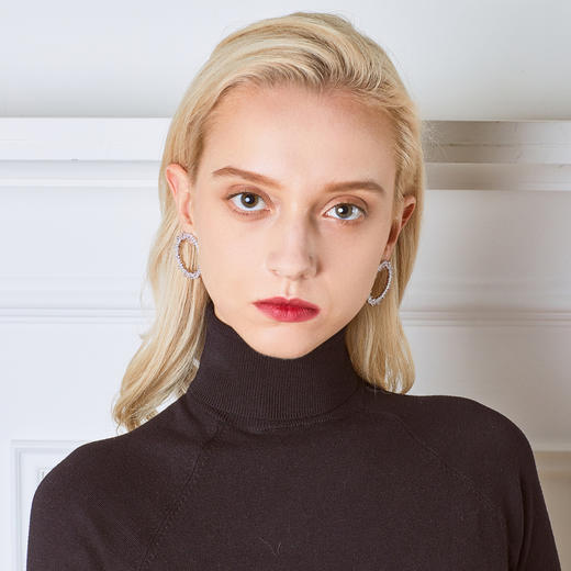 INBA049 天真有邪-气场女王 奢华镶钻圈圈耳钉耳环｜INCH EDITION 璀璨星河系列 商品图7