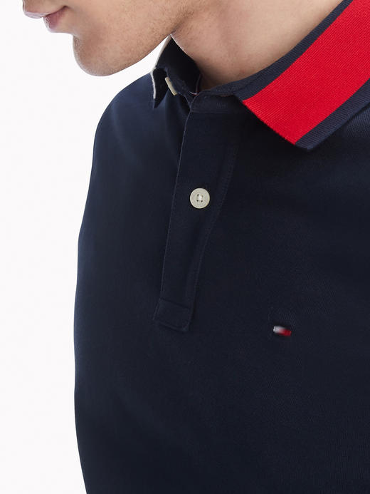 微标衣领 珠地网眼棉 短袖POLO衫 T-1016 商品图7