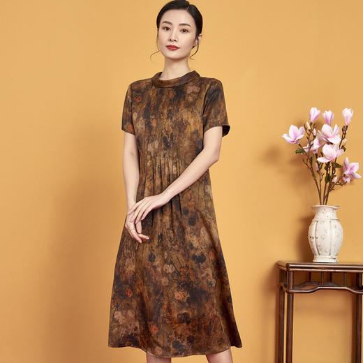 上海旗袍厂XT-CT20-310-6优雅碎花裙 时尚简约潮流新款女裙 商品图0