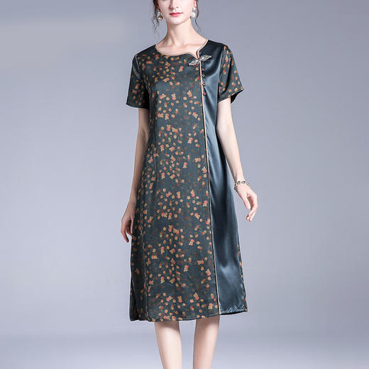 上海旗袍厂XT-20301-1香云纱真丝连衣裙 商品图0