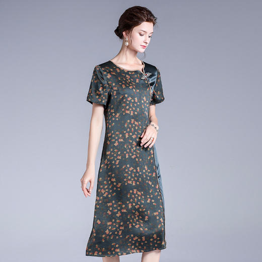 上海旗袍厂XT-20301-1香云纱真丝连衣裙 商品图1