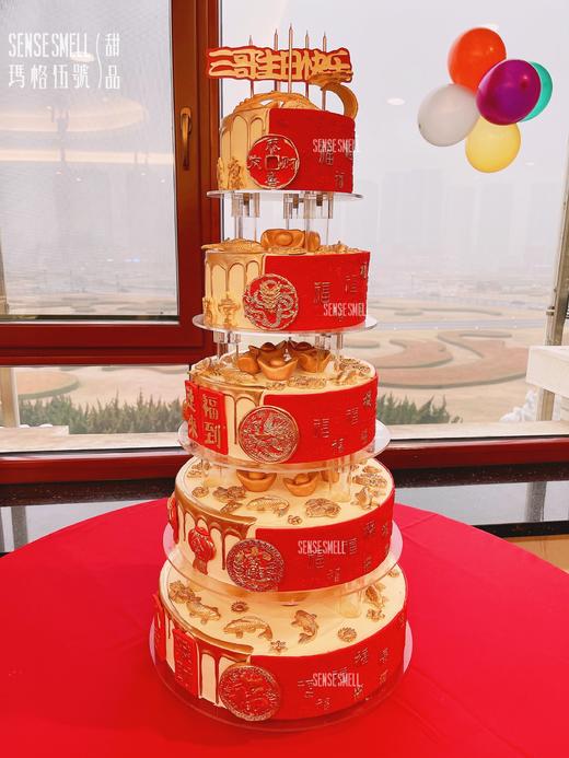 G82（单层请提前1-2天预订，多层请咨询客服，图片展示品为多层蛋糕）红色福寿款 商品图2