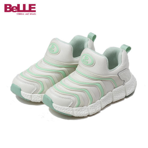 百丽童鞋儿童毛毛虫童鞋 2021年春季中小童轻便减震运动鞋透气休闲鞋 商品图2