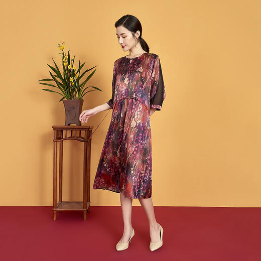 上海旗袍厂XT-CT20-307新款女式复古优雅简约连衣裙 商品图1