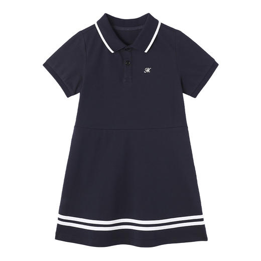 【纯棉Polo领连衣裙】童装21春夏新品中长款短袖连衣裙 商品图6