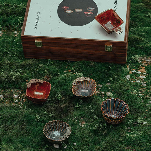 龙德堂陶艺 《星月天目盏·招财进宝系列》(库存询客服) 商品图2