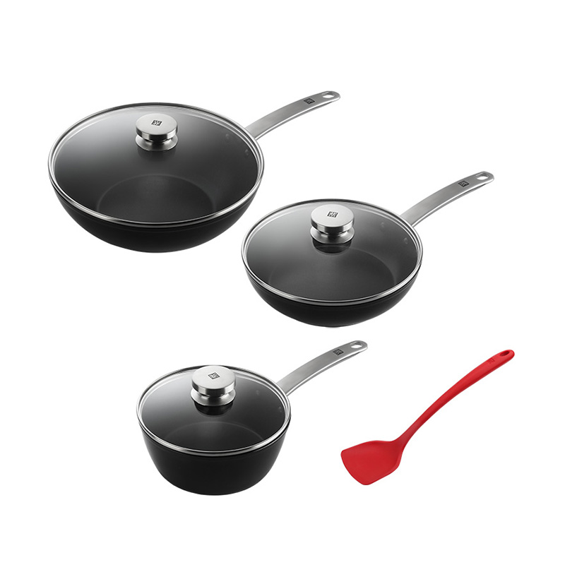 双立人Zwilling Enjoy 中式煎炒锅四件套装 ZW-EY007