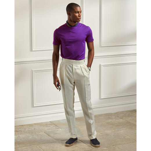 紫标丝光棉 胸前小标 圆领短袖T恤 特惠 PT-982 商品图1