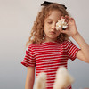 【纯棉弹力条纹T】2021夏季新款童装女宝短袖T恤弹力修身上衣 商品缩略图1