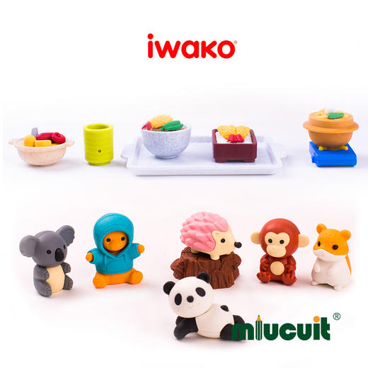 日本iwako橡皮 ERASER岩泽卡通动物造型食物橡皮趣味模型橡皮01 商品图1