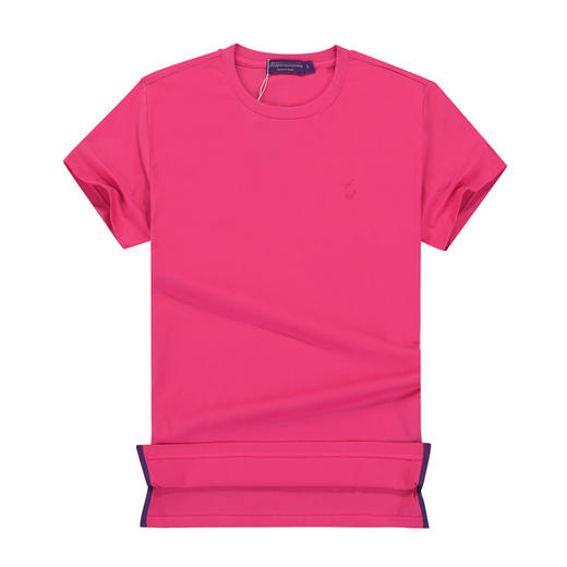 紫标丝光棉 胸前小标 圆领短袖T恤 特惠 PT-982 商品图5