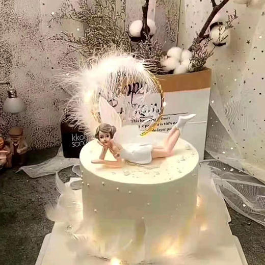 花仙子羽毛灯带蛋糕 商品图0