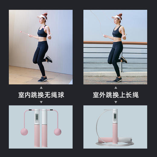 【一绳两用】多功能计数，两用跳绳智能芯片，精钢轴承，卡路里记录轻松暴汗 商品图2