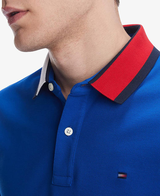 微标衣领 珠地网眼棉 短袖POLO衫 T-1016 商品图0