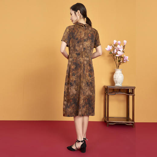 上海旗袍厂XT-CT20-310-6优雅碎花裙 时尚简约潮流新款女裙 商品图2