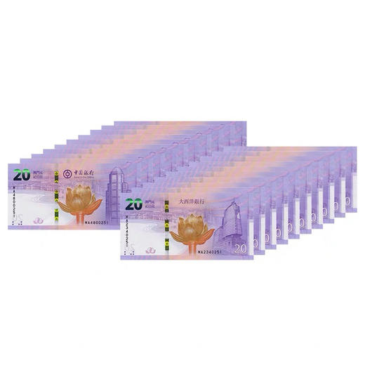 澳门回归祖国20周年纪念钞对钞（中国银行和大西洋银行各一张） 商品图3