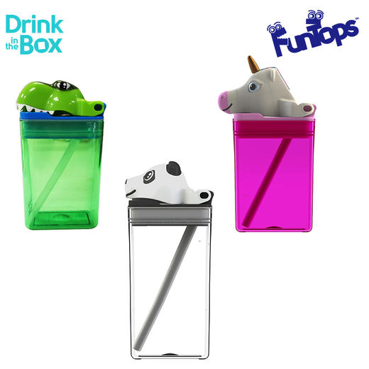 加拿大Drink in the Box果汁杯吸管杯卡通趣饮盒235ml 商品图1
