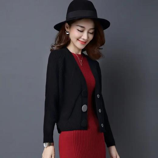 XFFS691新款时尚气质修身短款针织开衫外套 商品图4