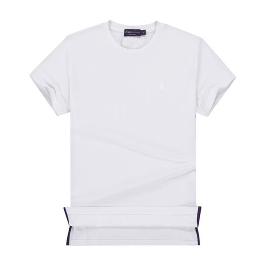 紫标丝光棉 胸前小标 圆领短袖T恤 特惠 PT-982 商品图4