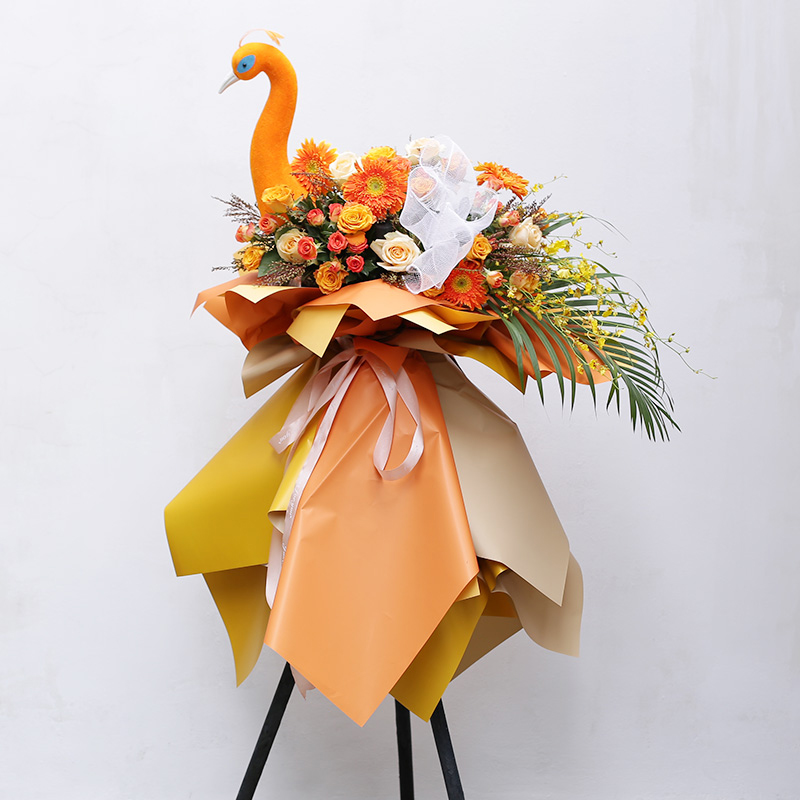 单个高档开业花篮孔雀头新店服装店送朋友开张开业应援演唱会乔迁送礼