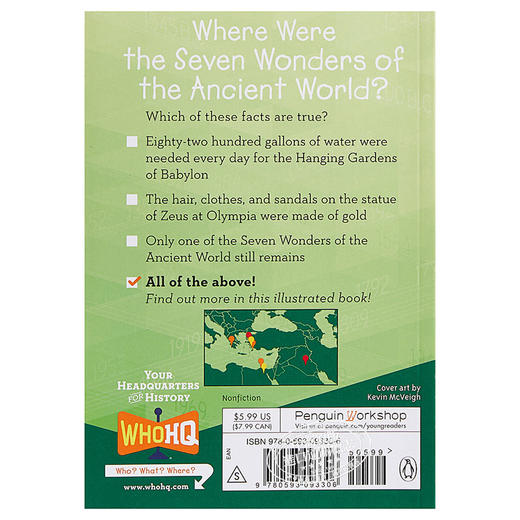 【中商原版】Where Were the Seven Wonders of the Ancient World 哪里是世界七大奇迹 Where Were系列 英文原版17-12岁 商品图1