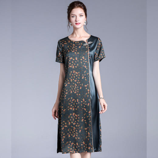 上海旗袍厂XT-20301-1香云纱真丝连衣裙 商品图3