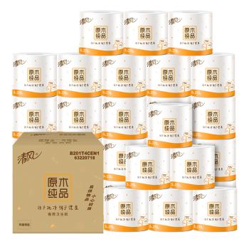 清风（APP）卷纸 原木纯品 3层270段卫生纸巾*27卷 商品图0
