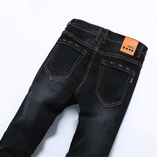 【新款DQ】大依优型大码牛仔裤男直筒修身大码中腰男式牛仔裤弹力简约商务长裤男休闲 商品图5