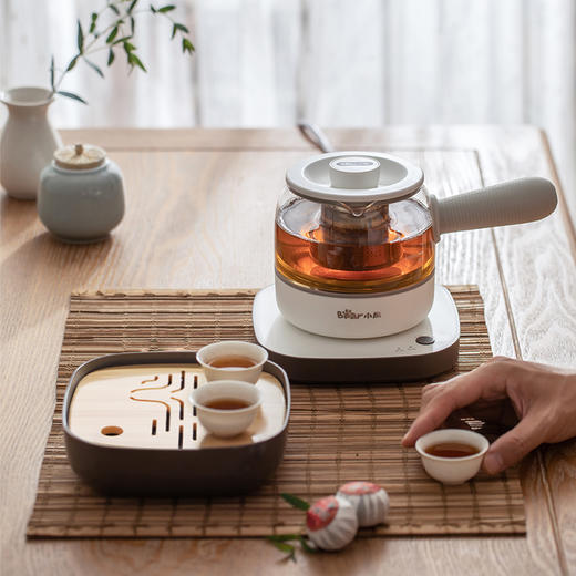 【小程序】小熊煮茶器 家用电茶炉茶壶蒸汽煮茶壶蒸茶器小型办公室泡茶壶茶具ZCQ-A05S1 商品图1