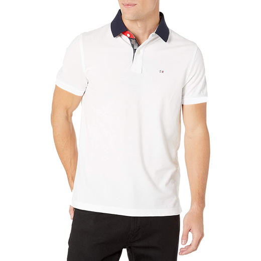 微标衣领 珠地网眼棉 短袖POLO衫 T-1016 商品图4