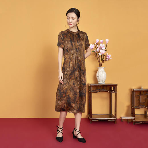 上海旗袍厂XT-CT20-310-6优雅碎花裙 时尚简约潮流新款女裙 商品图3