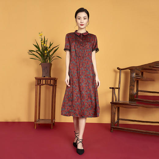 上海旗袍厂XT-CT20-306简约时尚潮流香云纱连衣裙 商品图3