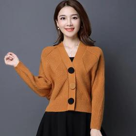 XFFS691新款时尚气质修身短款针织开衫外套