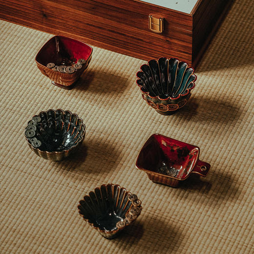 龙德堂陶艺 《星月天目盏·招财进宝系列》(库存询客服) 商品图0