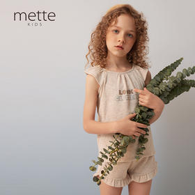 【童装家居套装】夏童装新品薄款短袖家居套装女宝宝空调睡衣