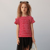 【纯棉弹力条纹T】2021夏季新款童装女宝短袖T恤弹力修身上衣 商品缩略图5