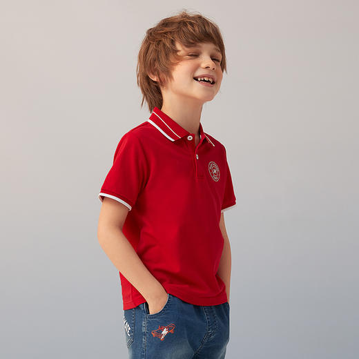 【纯棉男童POLO衫】21年夏季新品男童纯棉POLO衫短袖薄上衣 商品图1