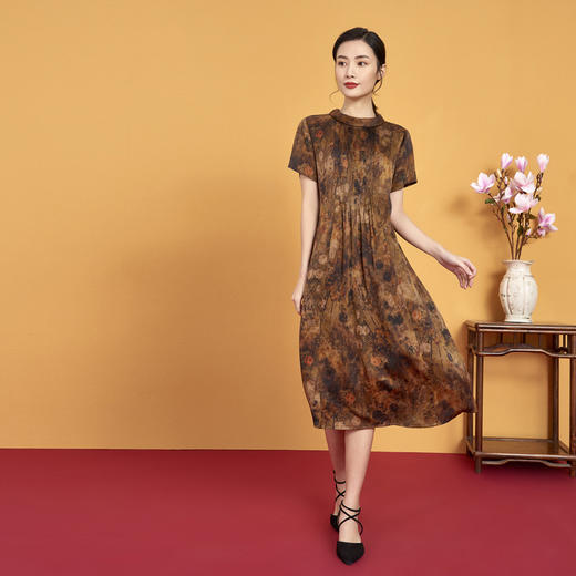 上海旗袍厂XT-CT20-310-6优雅碎花裙 时尚简约潮流新款女裙 商品图1