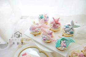 美人鱼尾主题纸杯蛋糕
