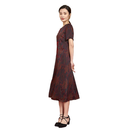 上海旗袍厂XT-CT20-309简约潮流时尚香云纱连衣裙 商品图4