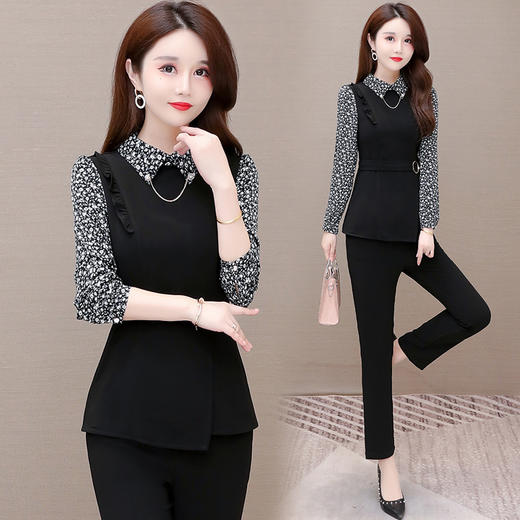 YWE  21A18时尚气质修身显瘦两件套 商品图0