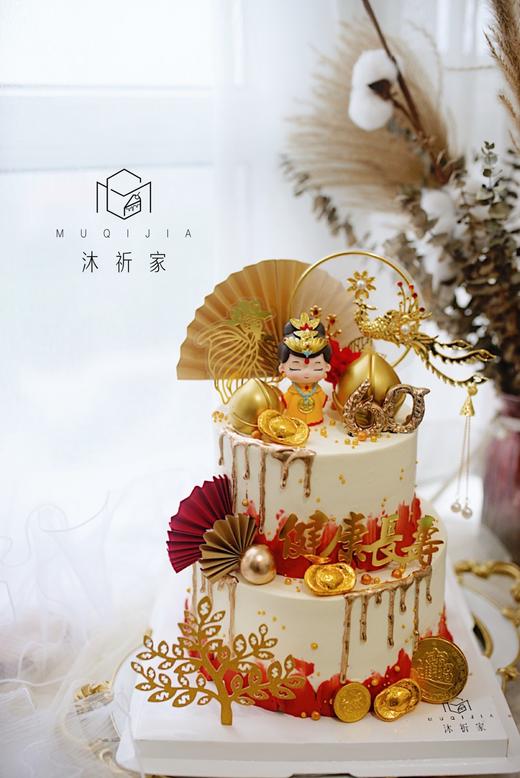 宫廷风祝寿蛋糕 商品图1