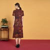 上海旗袍厂XT-CT20-310-1珍珠国风复古缎香云纱 印花真丝纱裙 商品缩略图2
