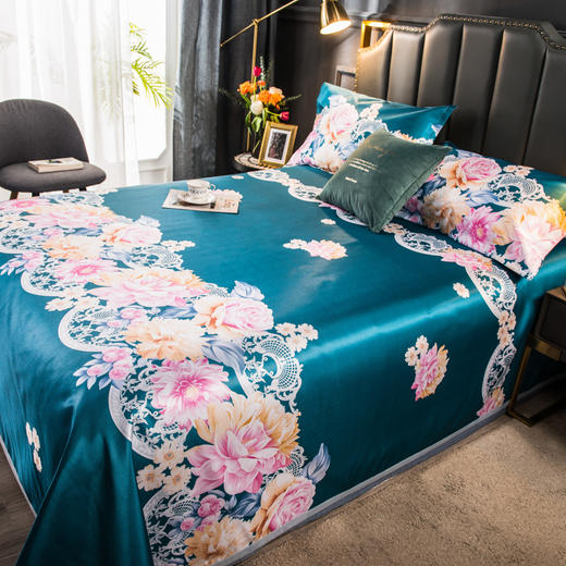 浪莎冰丝软凉席三件套可水洗折叠床单式床上用品空调凉席子包邮 商品图2