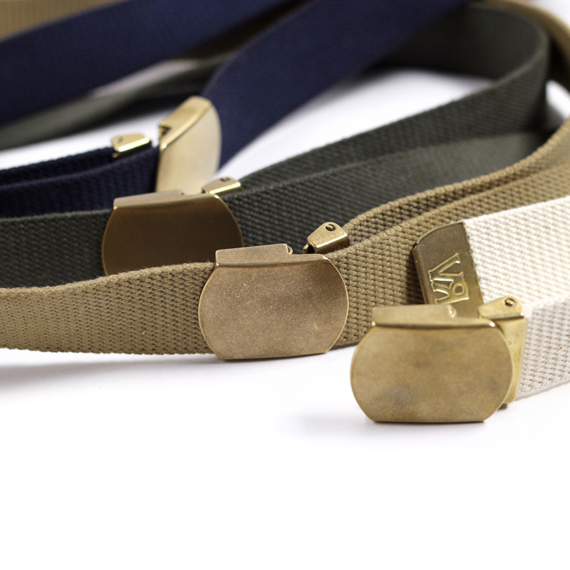 国棉壹厂/VR016/复刻3523厂制式帆布黄铜头腰带VintageRepublic