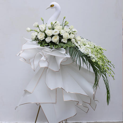 单个高档开业花篮孔雀头新店服装店送朋友开张开业应援演唱会乔迁送礼