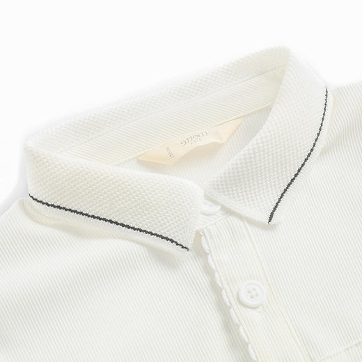 【弹力亲肤速干POLO衫】21年夏季新品女童薄款Polo衫短袖白色上衣 商品图5