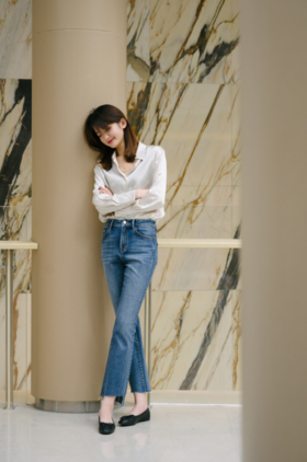 贯穿四季的剪边微喇九分神裤~