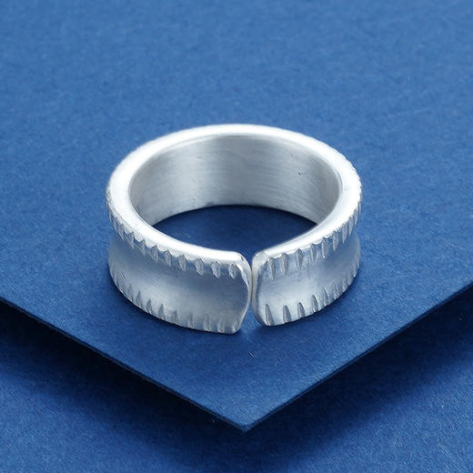 【刻蚀】子佩集原创S999银纯手工戒指2103 商品图3
